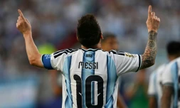 Lionel Messi, auteur d'un triplé pour l'Argentine face à l'Algérie, lors du premier tour de la Coupe du monde, le 16 juin 2026 à Kansas City