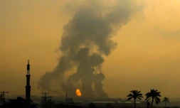 Frappes de l'armée israélienne sur des positions du Hamas dans la bande de Gaza, le 18 juin 2022