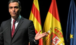 Le Premier ministre espagnol Pedro Sanchez au théâtre du Liceu de Barcelone, le 21 juin 2021
