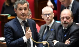Le ministre de l'Intérieur Gérald Darmanin à l'Assemblée nationale lors des questions au gouvernement, le 28 mars 2023 à Paris