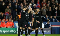 Le PSG vainqueur du Shakhtar Donetsk avec notamment un but de Zlatan Ibrahimovic, le 8 décembre 2015 au Parc des Princes