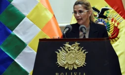 Jeanine Anez, présidente par intérim de Bolivie, le 28 janvier 2020 à La Paz
