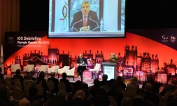 Le président du CIO Thomas Bach, le 30 novembre 2016 à Tokyo