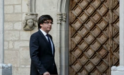 L'indépendantiste catalan Carles Puigdemont, le 26 octobre 2017 à Barcelone
