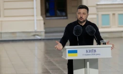 Le président ukrainien Volodymyr Zelensky le 3 juin 2026 à Kiev