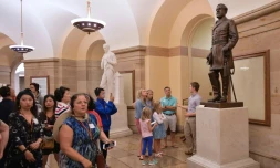 La statue du général Robert Lee, commandant de l'armée confédérée lors de la Guerre de Sécession, au CongrÚs à Washington