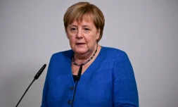 La chancelière allemande Angela Merkel le 20 septembre 2021 à Berlin 