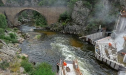 Barrage de Poutès à Monistrol d'Allier, le 25 août 2021