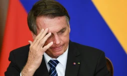 Le président brésilien Jair Bolsonaro à Brasilia, le 19 octobre 2021