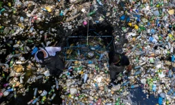 Une décharge de déchets plastiques à Panama en septembre 2019