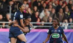 L'équipe féminine du Paris Saint-Germain de Cristiane a failli faire tomber l'OL, le 19 mai 2017 en finale de la Coupe de France à Vannes