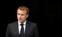Le président Emmanuel Macron assiste le 29 septembre 2022 à Paris à l'hommage national rendu à un soldat français tué au Mali