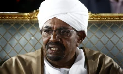 Le président déchu Omar el-Béchir lors d'un discours à la Nation soudanaise, le 22 février 2019 à Khartoum