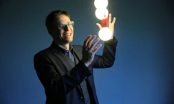 Le co-lauréat du prix Nobel de physique 2019 Didier Queloz, le 8 octobre 2019