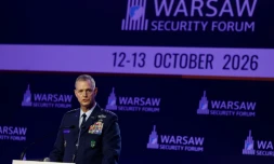 Alexus G. Grynkewich, principal chef militaire de l'Otan, Ă Varsovie, le 12 octobre 2026
