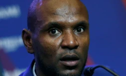 Le tout nouveau directeur sportif du FC Barcelone, Eric Abidal, le 12 juillet 2018 au siège du club
