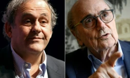 Jugement attendu pour Michel Platini (G) et Sepp Blatter (D)