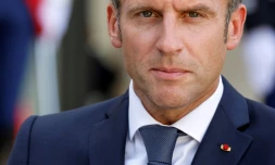 Emmanuel Macron lors de la réception à l'Elysée de son homologue chilien, le 6 septembre 2021