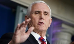 Le vice-président américain Mike Pence le 13 avril 2020 à la Maison Blanche à Washington