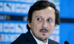 Le président de l'OM Pablo Longoria, le 18 décembre 2024 à Marseille 