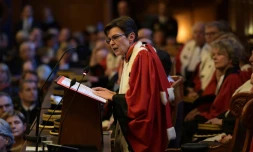 La procureure générale de la cour d'appel de Paris Catherine Champrenault lors d'une audience solennelle à Paris le 16 janvier 2017