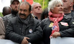 Le secrétaire général de la CGT, Philippe Martinez, lors de la mobilisation unitaire contre le projet de loi visant le statut des fonctionnaires, le 9 mai à Paris