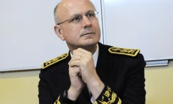 Le préfet Pierre de Bousquet de Florian, ex-numéro 1 de la DST, à Calais le 23 avril 2009