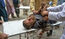 Une victime d'un attentat contre une mosquée de l'est de l'Afghanistan, qui a fait des dizaines de morts le 18 octobre 2019