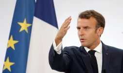 Le président français Emmanuel Macron, le 27 août 2019 à Paris