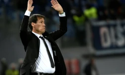 L'entraĂźneur de Marseille, Rudi Garcia, lors d'un match de phase de groupes de la Ligue des champions face Ă  la Lazio, Ă  Rome, le 8 novembre 2018