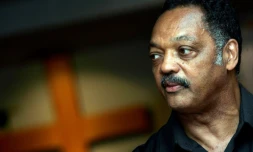 Jesse Jackson, figure de la lutte pour les droits civiques aux Etats-Unis, le 25 octobre 2005 à Johannesburg
