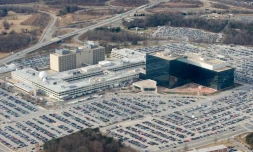 Vue aérienne en date du 29 janvier 2010 du siège de la NSA à Fort Meade dans le  Maryland