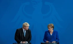 La chanceliÚre allemande Angela Merkel et le Premier ministre britannique Boris Johnson, le 21 août 2019 à Berlin