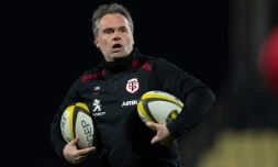 L'entraßneur de Toulouse, Ugo Mola, lors du match de Top 14 à La Rochelle, le 27 février 2021