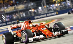 Sebastian Vettel lors des qualifications du Grand Prix de Singapour