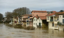 Des maisons inondées à Peyrehorade, le 14 décembre 2019 dans les Landes