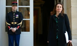 La cheffe des écologistes Marine Tondelier reçue à Matignon, à Paris 4 avril 2023