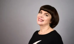 La chanteuse française Mireille Mathieu, le 21 novembre 2017 à Paris