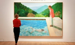 Le tableau de David Hockney "Portrait of an Artist (Pool with two figures)" a été vendu 90,3 millions de dollars lors d'enchères chez Christie's à New York