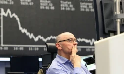 Un trader de la bourse de Francfort en Allemagne, le 8 février 2016