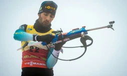 Le biathlète français Martin Fourcade lors du 20 km individuel de Pokljuka comptant pour la Coupe du monde, le 5 décembre 2018