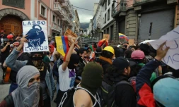 Des manifestants à Quito, le 17 juin 2022