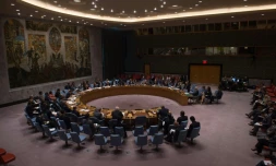 Le Conseil de sécurité de l'ONU, réuni à New York au siÚge des Nations Unies, le 25 septembre 2016.