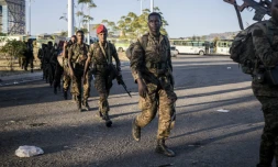 Des soldats éthiopiens à Kombolcha, dans le nord de l'Ethiopie, le 11 décembre 2021