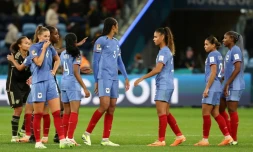 Les Françaises après le match nul concédé contre les Jamaïcaines au Mondial, le 23 juillet 2023 à Sydney