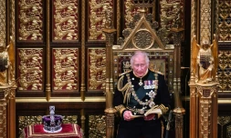 Le Prince Charles lors de son premier discours du trône le 10 mai 2022 à Londres