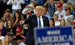 Donald Trump lors d'un meeting de campagne pour les élections de mi-mandat, à Billings, dans le Montana, le 6 septembre 2018