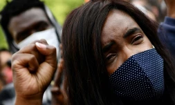 Manifestation place de la République à Paris, le 9 juin 2020