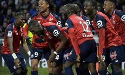 Le milieu de terrain de Lille Boubakary Soumaré (c) lors du match nul 2-2 face à Lyon en 35e journée de L1 le 5 mai 2019