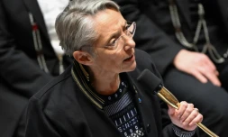 La Première ministre Elisabeth Borne à l'Assemblée nationale à Paris le 12 décembre 2023